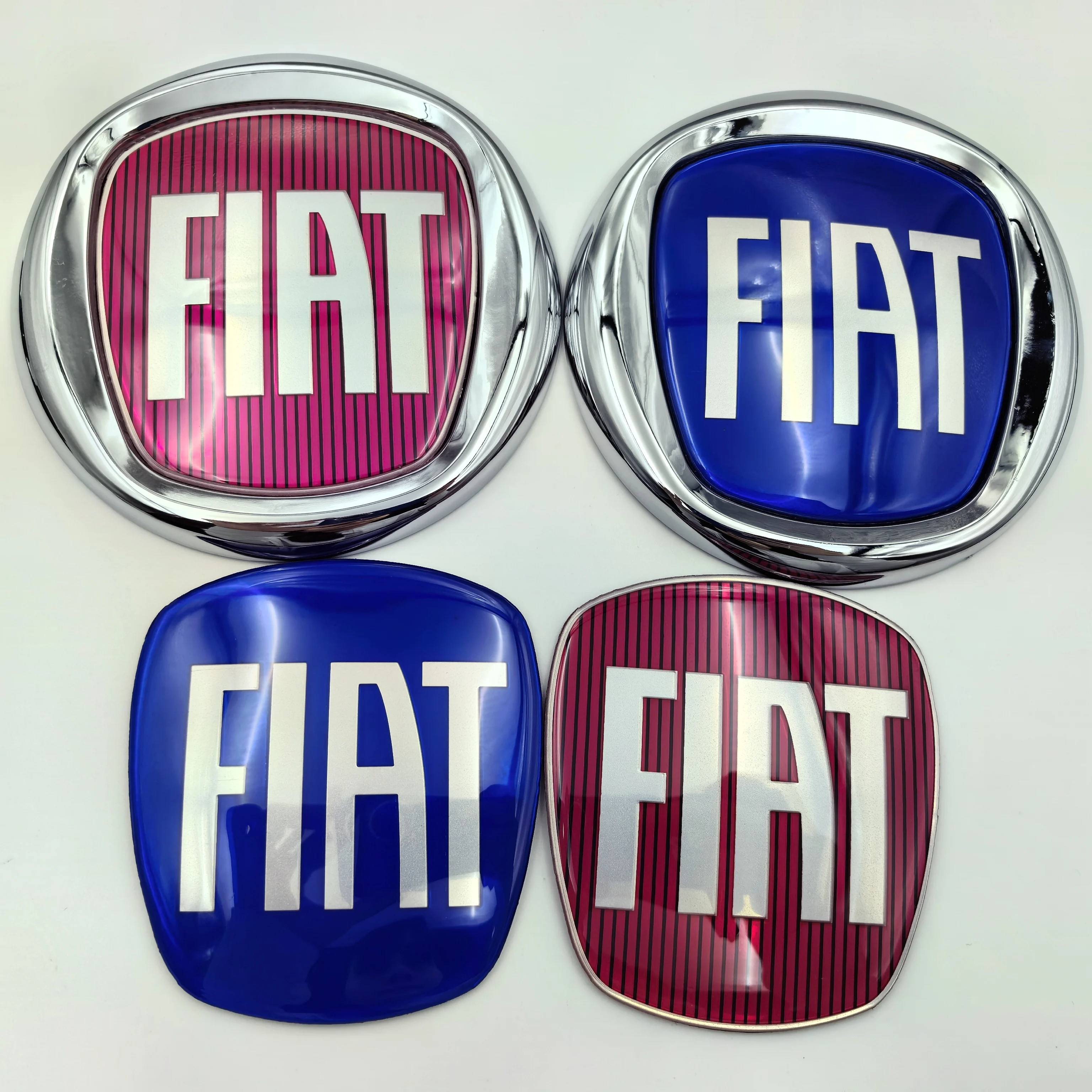 

10p 3D 90/95/100/120 Epoxy Car Front logo Front grill front hood Rear Bumper tail door trunk Emblem sticker Accessories For FIAT
