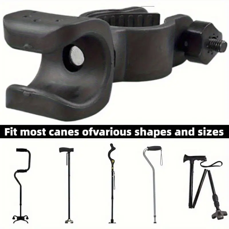 2pcs Wheelchair Crutch Holder with Adjustable Crutch Support, Elderly Walking Aid Accessories, Anti Slip and Anti Loss, Portable