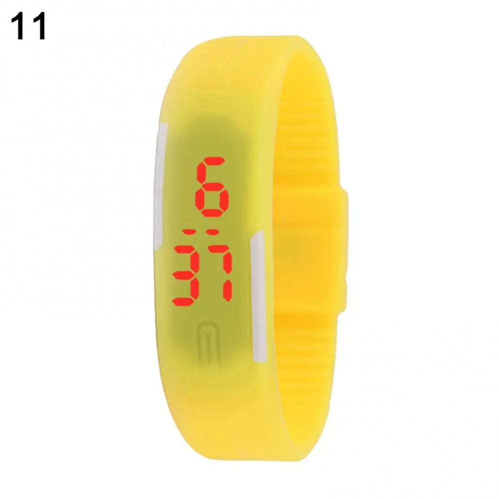 Men Women Silicone Wrist Watch Red LED Sports Bracelet Touch Digital Wrist Watch