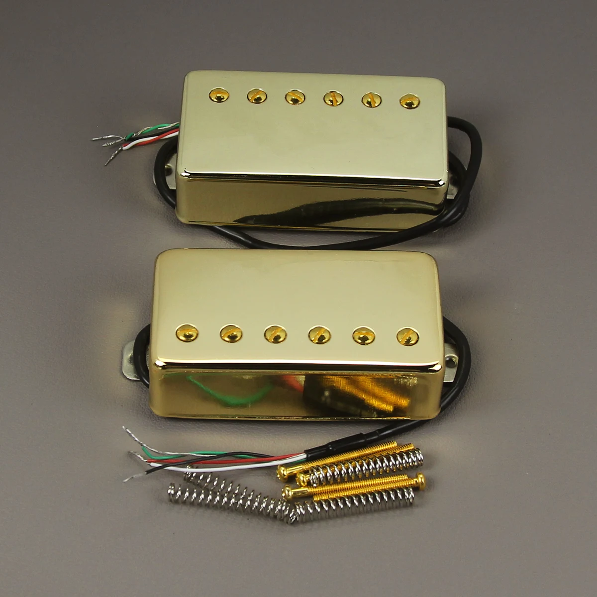 FLEOR 2PCS Ceramic Magnet Electric Guitar Humbucker Pickup Neck and Bridge LP Pickup Guitar Parts,Chrome/Black/Gold Choose