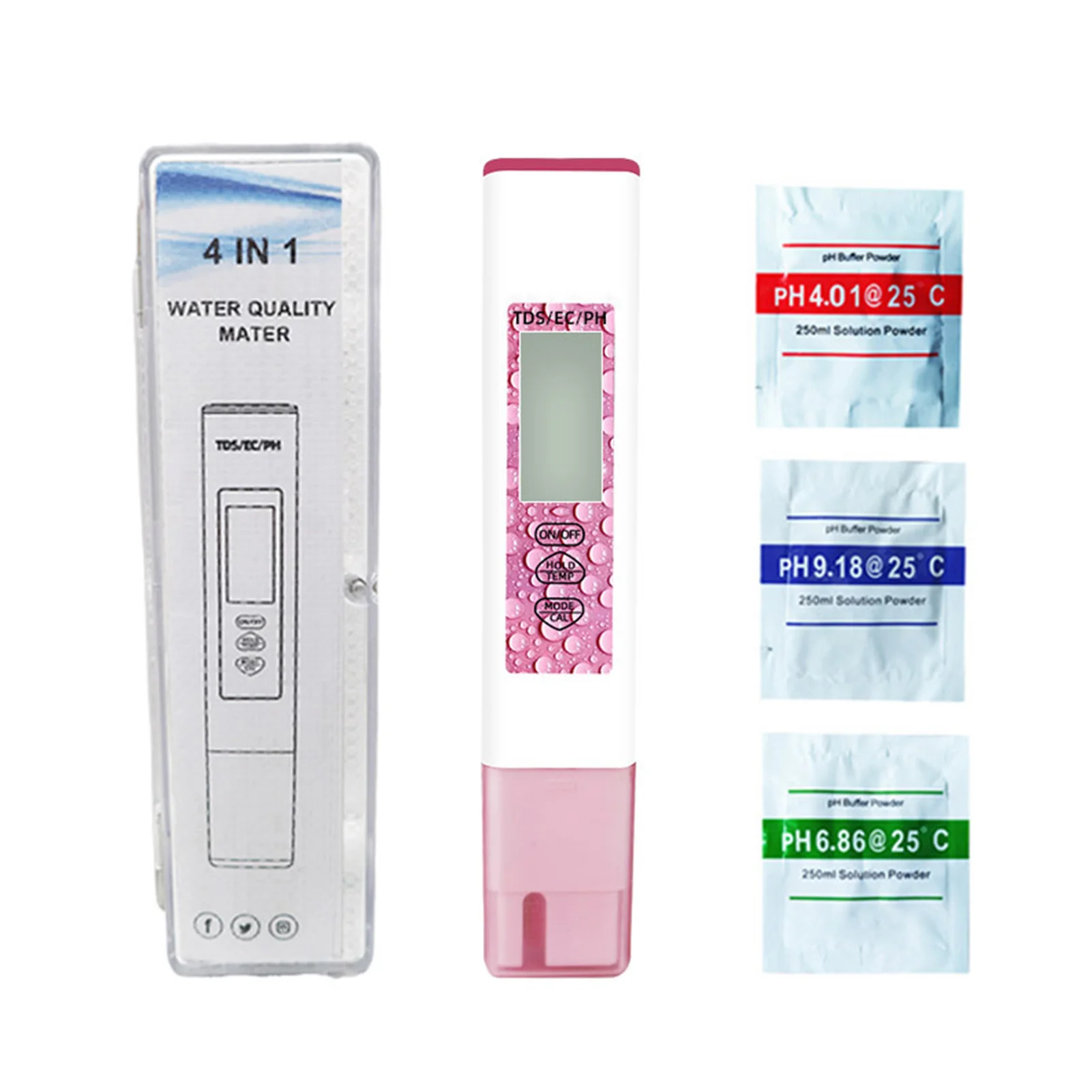Penna digitale LCD PH TDS e EC Meter di strumento di monitoraggio del misuratore di acidità ad alta precisione apparecchiatura di prova della qualità dell'acqua