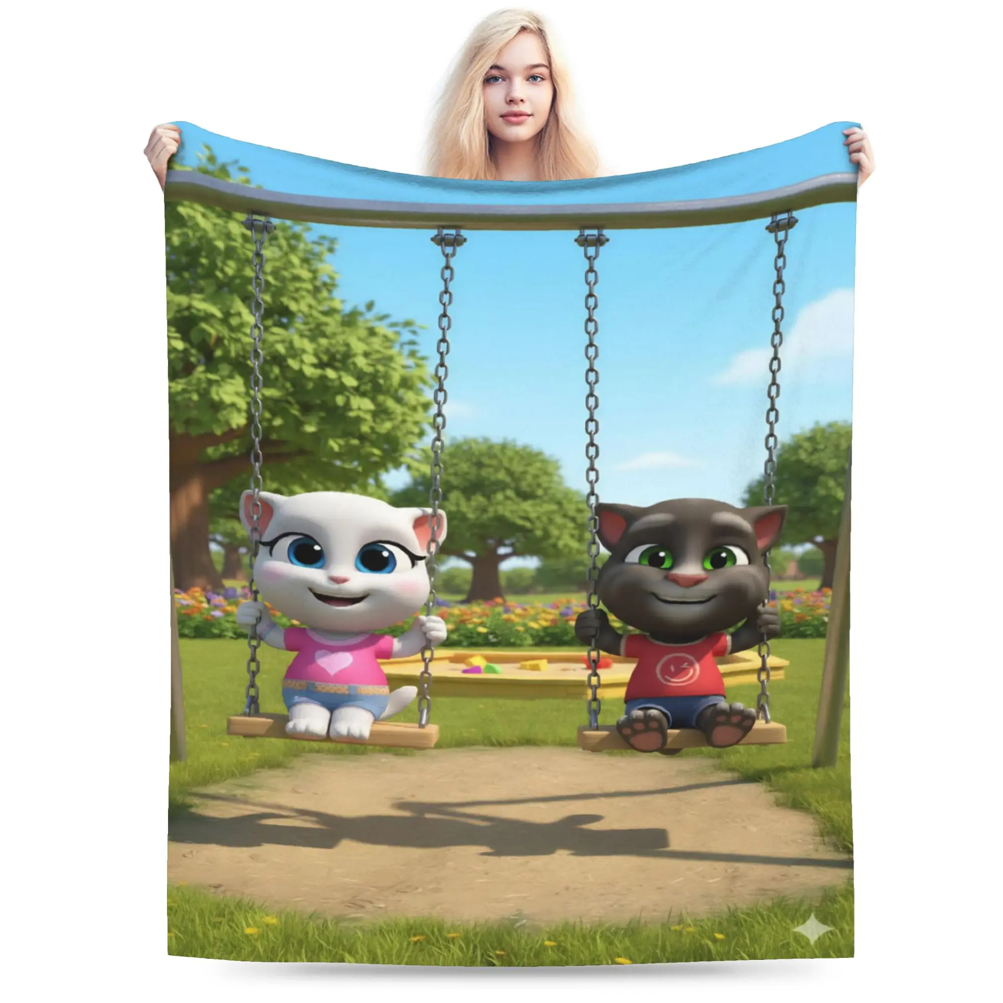 T-Talking T-Tom And F-Friends Accessories Blankets Lightweight Thin Fleece  Throw Blankets Relax Bedspreads