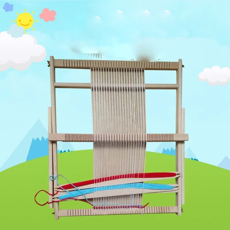 15%,Hand-made looms DIY lifting Tapestry Loom Large frame knitting machine with Smooth surface Beech wooden60x87cm