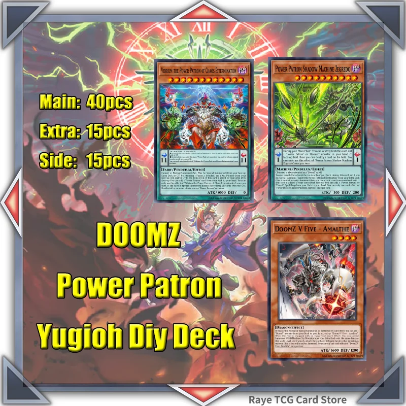 70 cartes de jeu de cartes Yugioh DoomZ Power Patron, faciles à jouer, non originales, Master Duel, DIY Deck