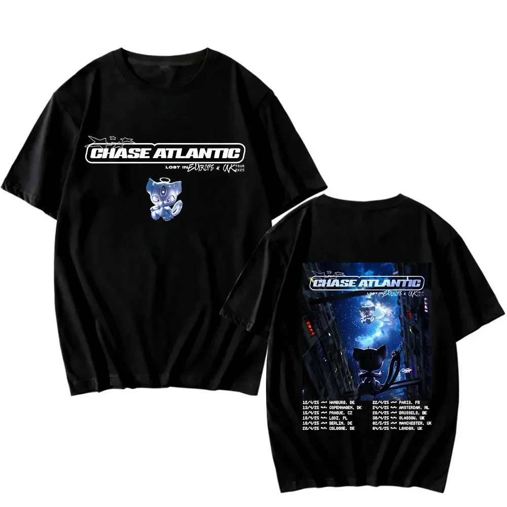 Chase Atlantic Lost in Europe and UK Tour Printed Men's T-Shirt Cotton Casual O-Neck Short Sleeve Streetwear Oversize Tees Tops