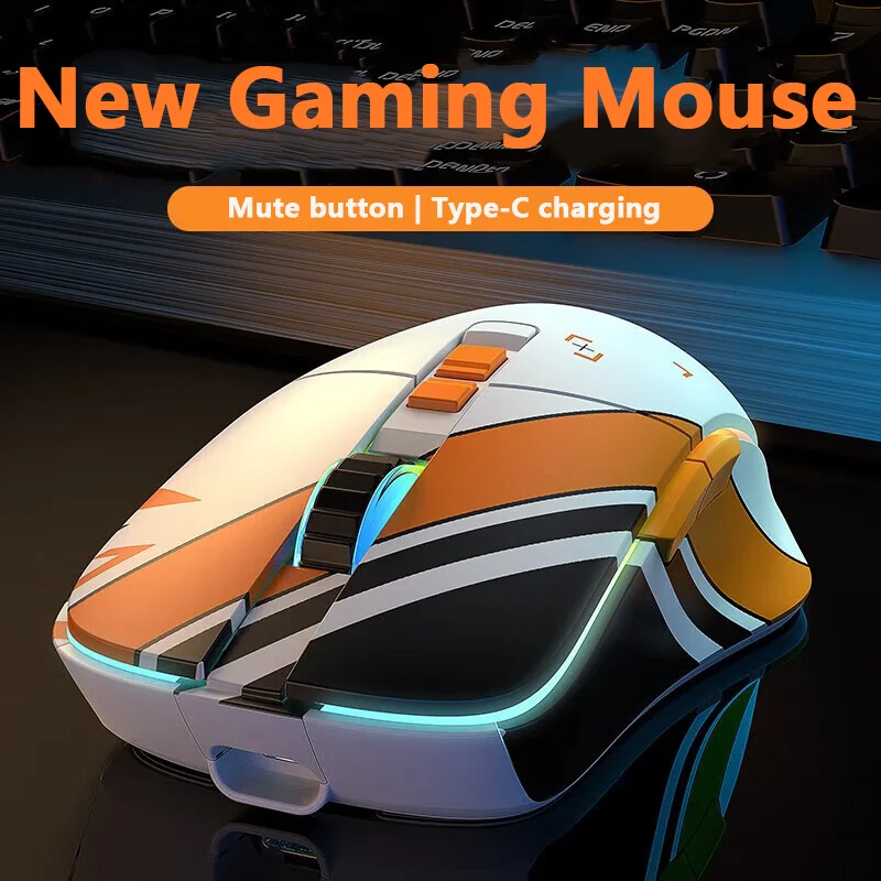 

NEW Rechargeable Wireless Gaming Mouse Bluetooth+2.4G Wireless 10000 DPI USB Optical Ergonomic Mause Mute For PC Laptop Gamer