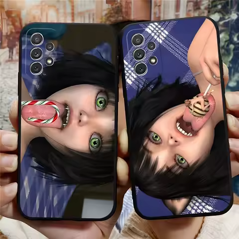Clmj Cool Girl Punk Y2K Phone Case for Samsung Galaxy S24 S23 S22 S20 S21 Ultra Fe Plus M54 A34 A54 A24 A52 A53 Coque