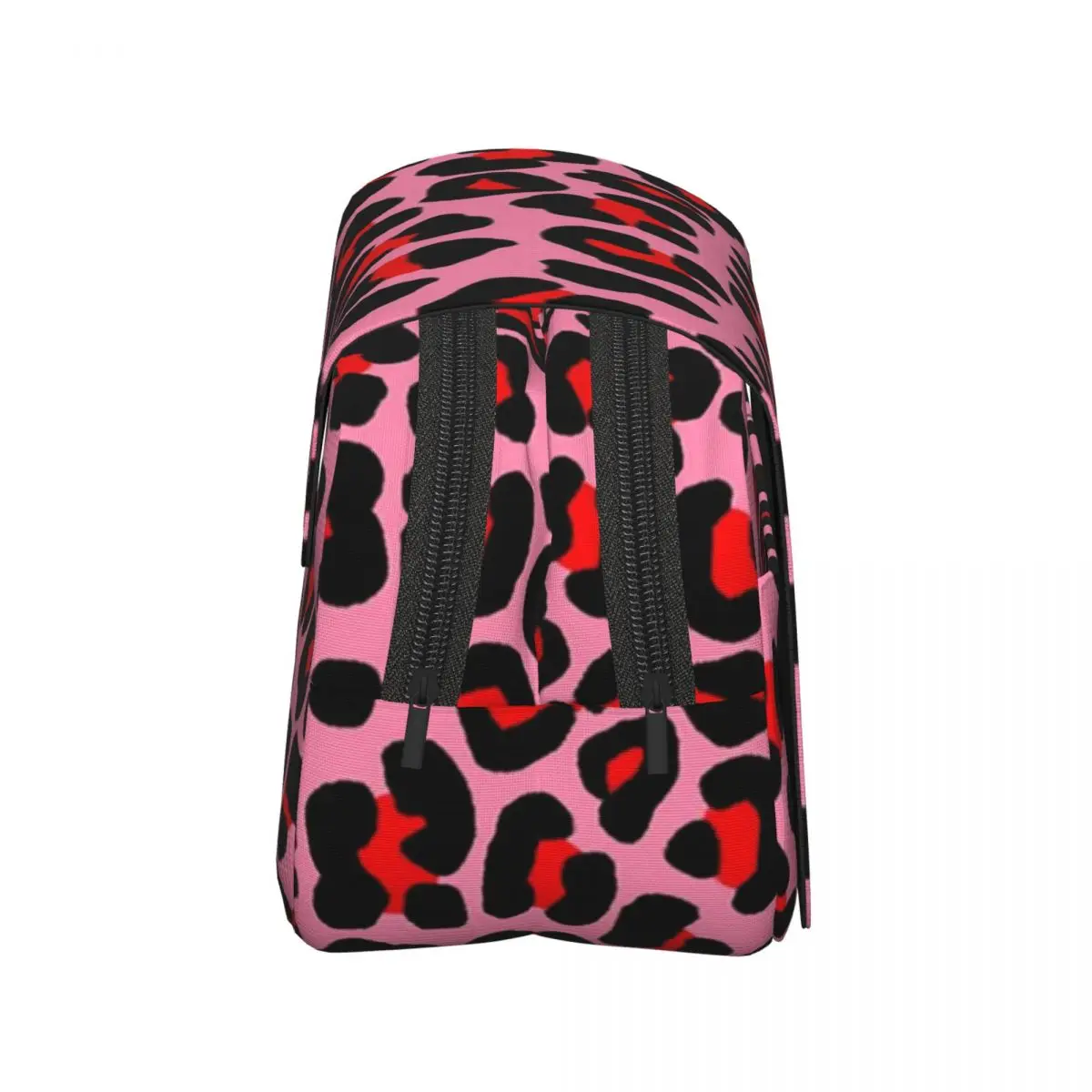 Red Leopard Print Spots On Pink Pencil Cases Pen Holder Hard Shell Leather Large Capacity Pen Box Pencil Bag for Kids Gifts