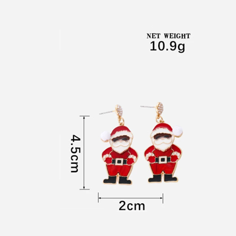 Neue trendige exquisite Weihnachts-Glühbirnen-Ohrhänger für Frauen, einfache Strass-Schleifenohrringe, Weihnachtsfeier-Schmuckgeschenke. – Detail 16