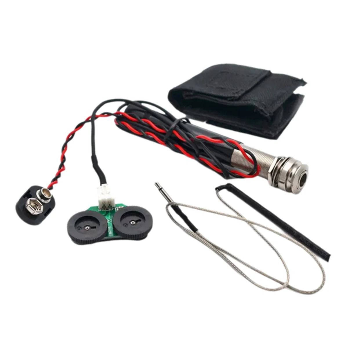 ABST Active Endpin Jack Preamp Piezo Pickup Kit Volume & Tone Control for Acoustic Classical Guitar Parts view 2
