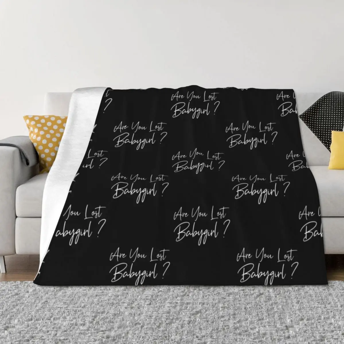

Are You Lost Babygirl Throw Blanket Vintage Furrys Soft Furry Blankets