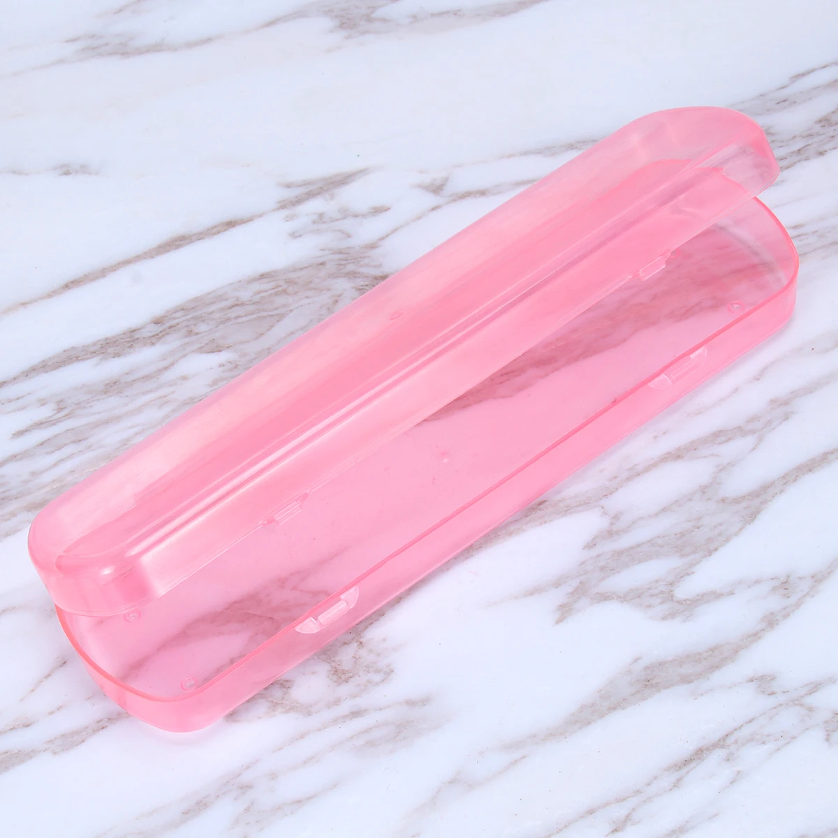 

Portable Large Toothbrush Case Holder Travel Toothbrush Box Rose Red Rectangular Storage for Camping Business Trips