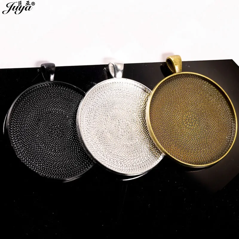 

5pcs/lot 38/40mm Pendant Cabochon Base Bezels Tray Charms For DIY Jewelry Making Findings Accessories
