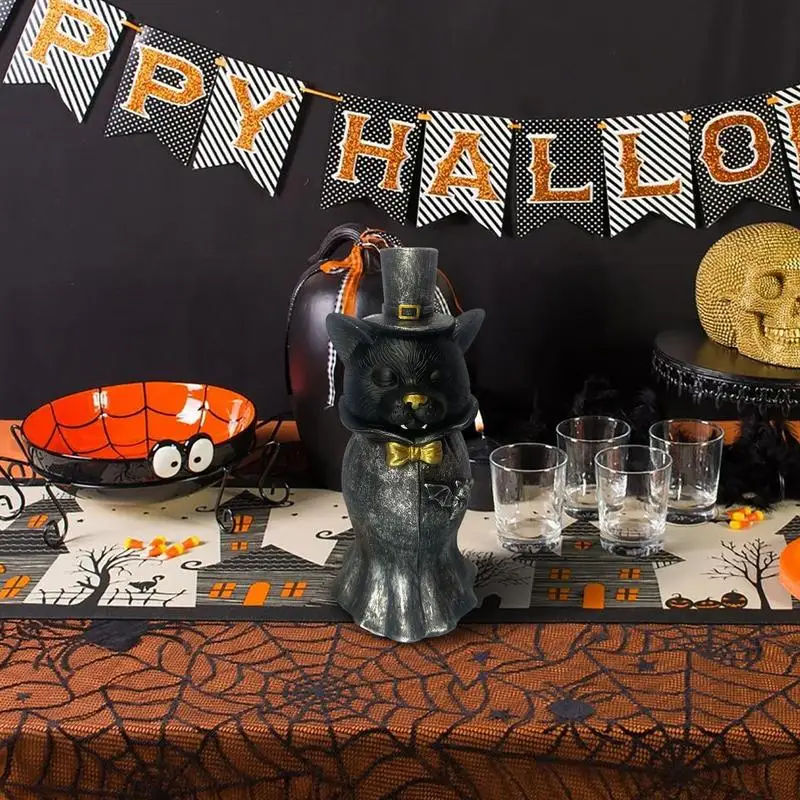 

Sculptures Home Decor Creative Halloween Cat Decor Figurines Home Decor Unique Home Furnishing Decoration Decorative Figurines