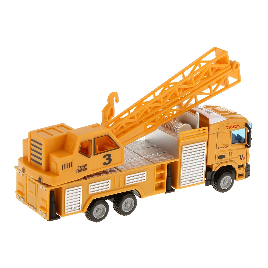 

Diecast Model Car Crane Lifter Alloy Construction Vehicle Toy Truck for Kids Toy Collectible Miniature 1 64