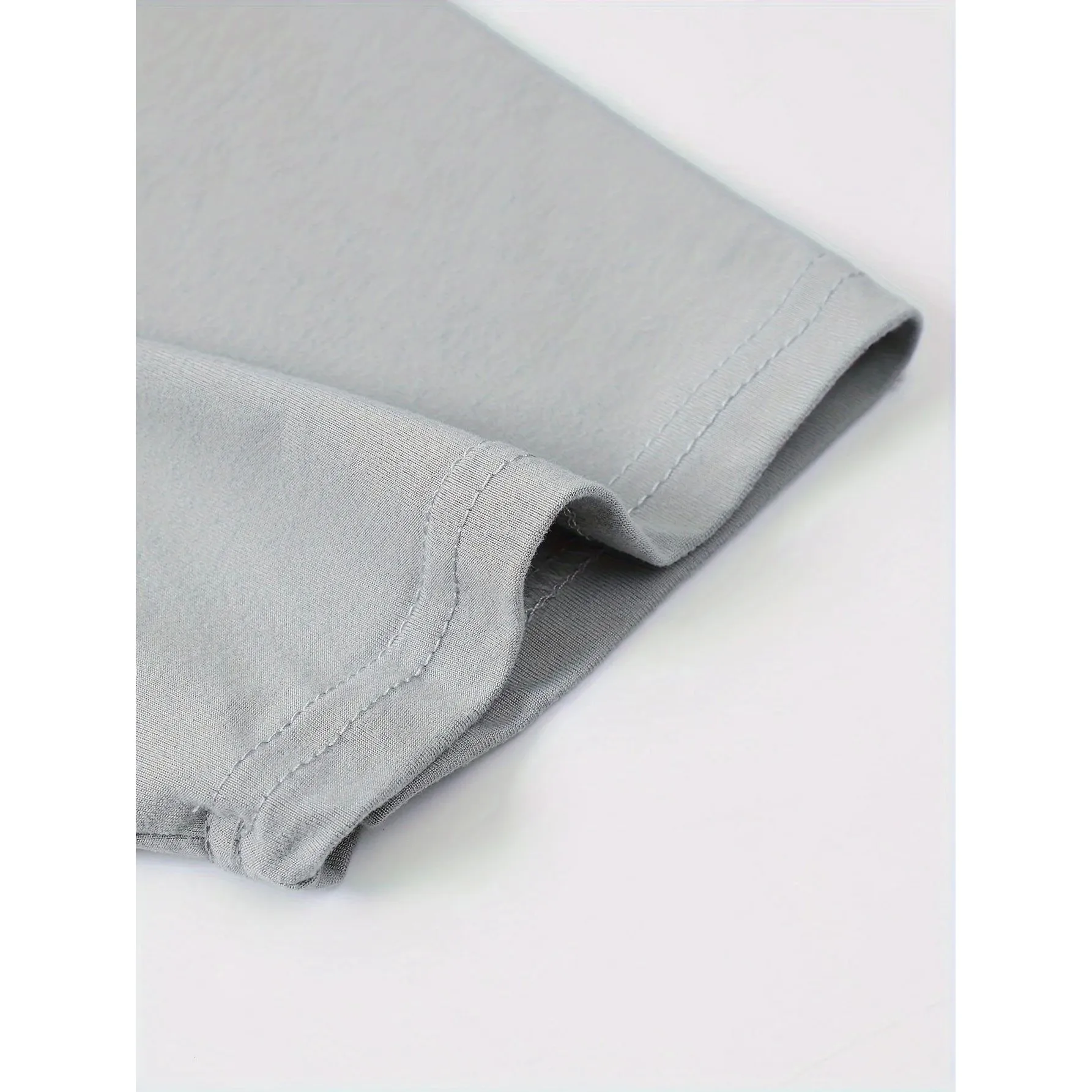 قميص صيفي للرجال بقصة فضفاضة مريحة، مقاس 00٪ قطن مع طباعة حروف، ياقة مستديرة، مريح وقابل للتنفس بأسلوب شبابي #5