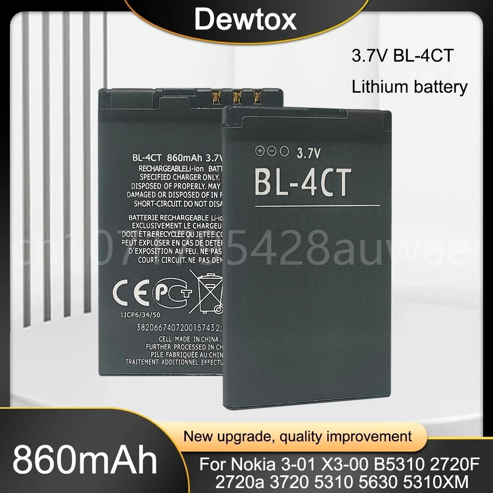 BL-4CT 4CT BL4CT Rechargeable Battery Phone Battery for NOKIA 5310 5630 6600 Fold 6700 7210 7230 7310 X3 Battery 4ct