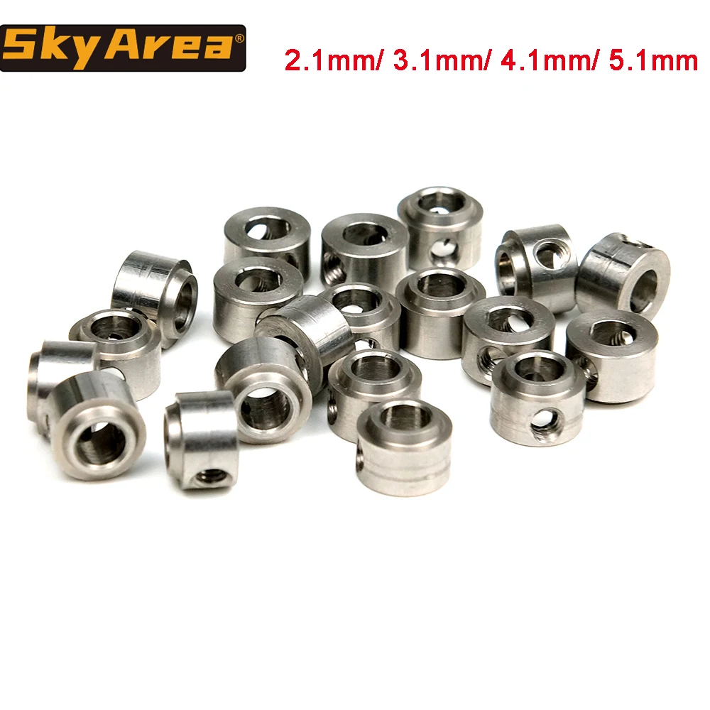 10PCS CNC  Wheel Lock Collar Shaft Axle Landing Gear Wheels Stopper Inner Dia 2.1/3.1/4.1/5.1mm for RC Plane Fixwing Model