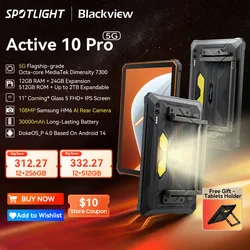 [Weltpremiere] Blackview Active 10 Pro Robuste Tablets 5G MTK 7300, 11