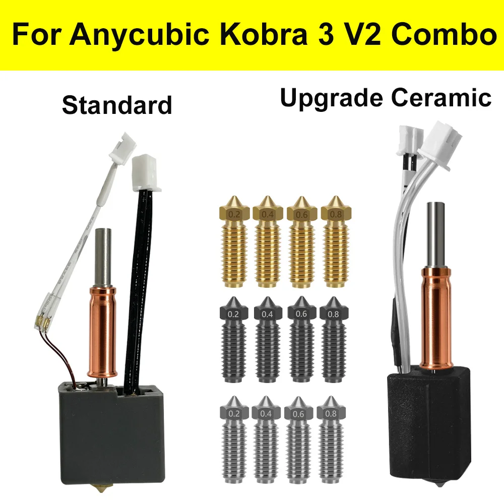 For Anycubic Kobra 3 V2 Hotend Upgrade Ceramic Hotend Standard