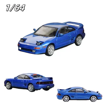 Modello di simulazione in lega pressofusa Toyota MR2 W20 1/64, collezione di giocattoli decorativi per bambini, regali di festa per bambini.
