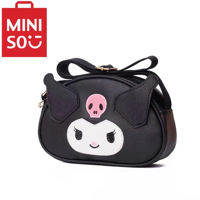 MINISO Cute Cartoon torba na ramię Melody Kuromi dziewczęca torba typu crossbody torba typu Shell torba wodoodporna PU dziecięca mała torba na ciało