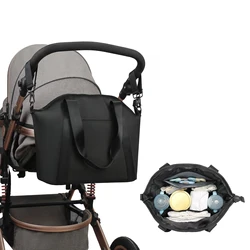 One shoulder hand-held mommy bag, baby travel supplies storage, waterproof mommy storage bag