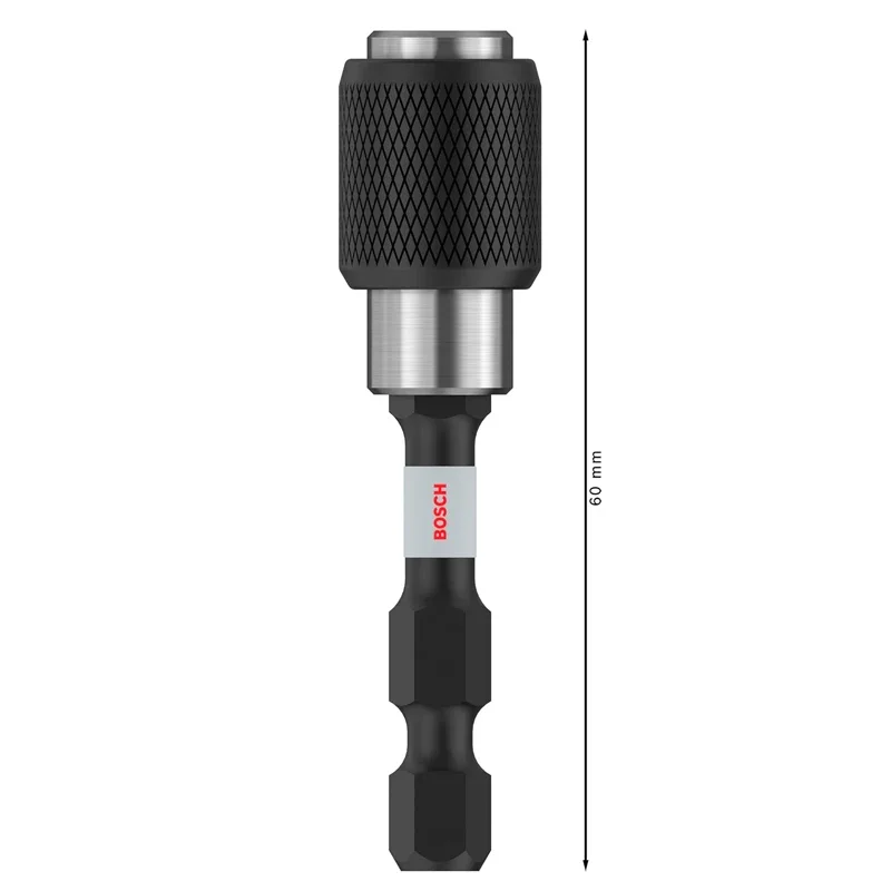 BOSCH 2608522320 PRO Impact Bit Holder Quick Change 60 mm 1/4-Inch Hex Shank Pick Click High Hardness Durable Tool Attachment