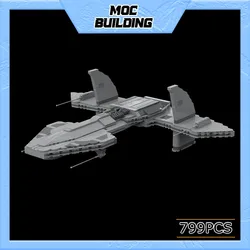 MOC-125762 799pcs MOC Space Wars O'Neill-class Ship Sci-Fi Spacecraft Model Building Blocks Set