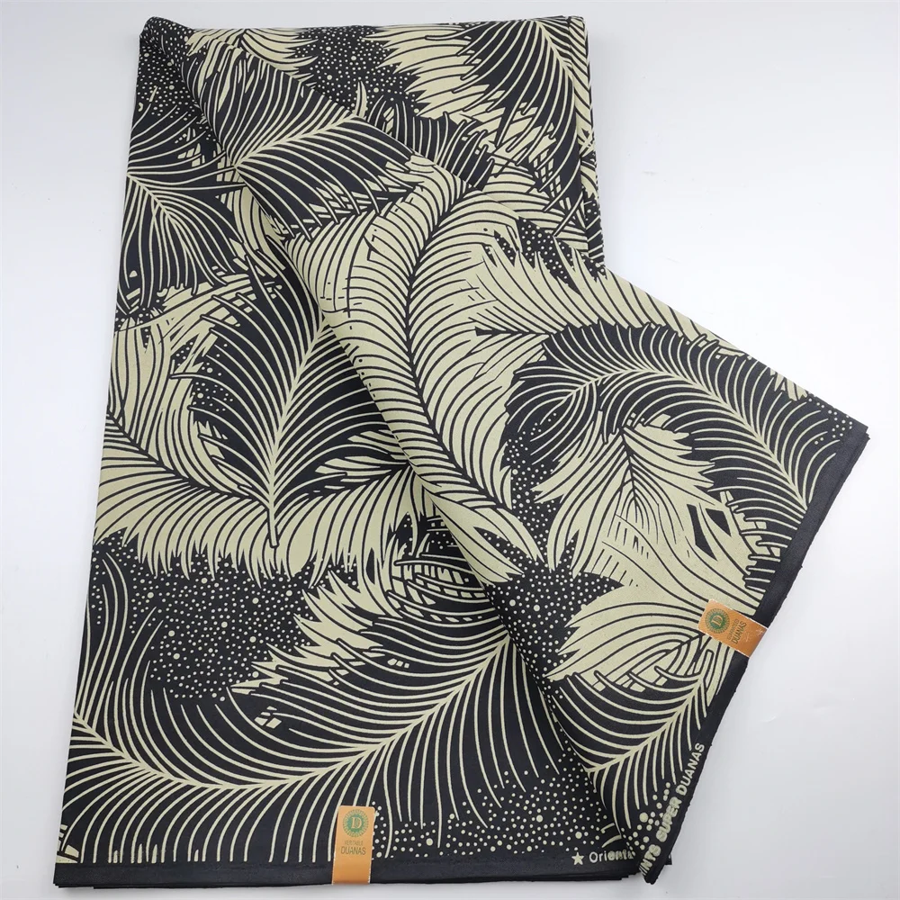 أحدث الشمع الكلاسيكي الحقيقي مضمون قماش طباعة الشمع الحقيقي الهولندية Hollandais Pagne أفريقيا فستان 100% قطن 6 ياردات #4