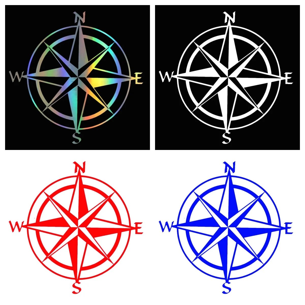 

Cartoon PVC Stickers Compass Travel Roaming Direction NSWE Car Laptop Motorcycle Decals