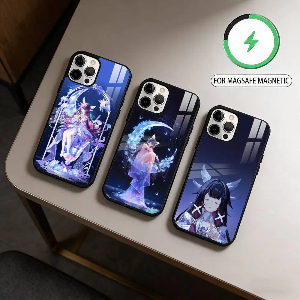 

G-Genshin columbina Phone Case For iPhone17,16,15,14,13,12,11 Plus,Pro Max Magnetic For Magsafe Wireless Charging