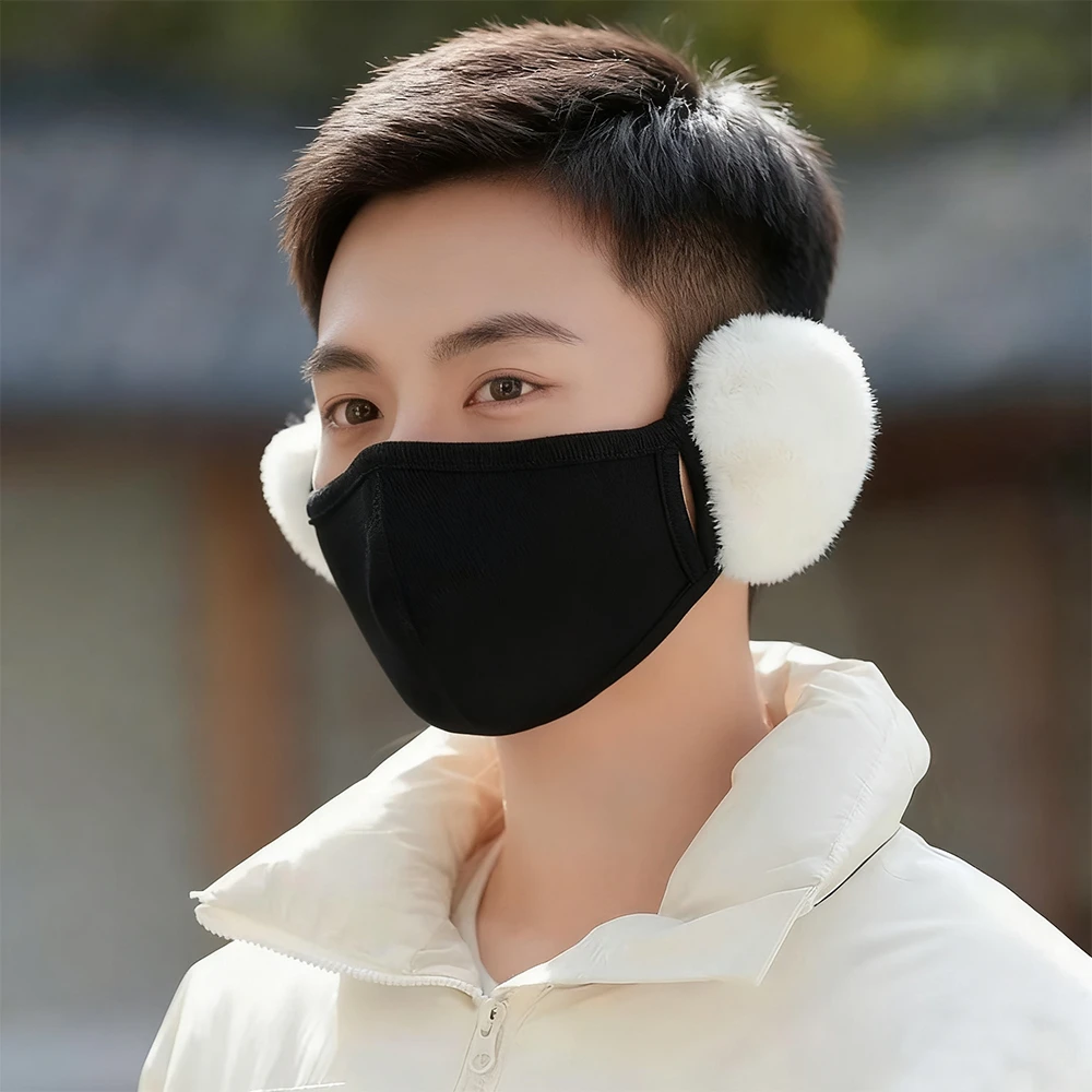 قطعة واحدة من قناع الشتاء الدافئ، قناع الوجه بغطاء كامل، قناع مقاوم للرياح في الهواء الطلق، قناع سميك مقاوم للغبار وقابل لإعادة الاستخدام ﻿