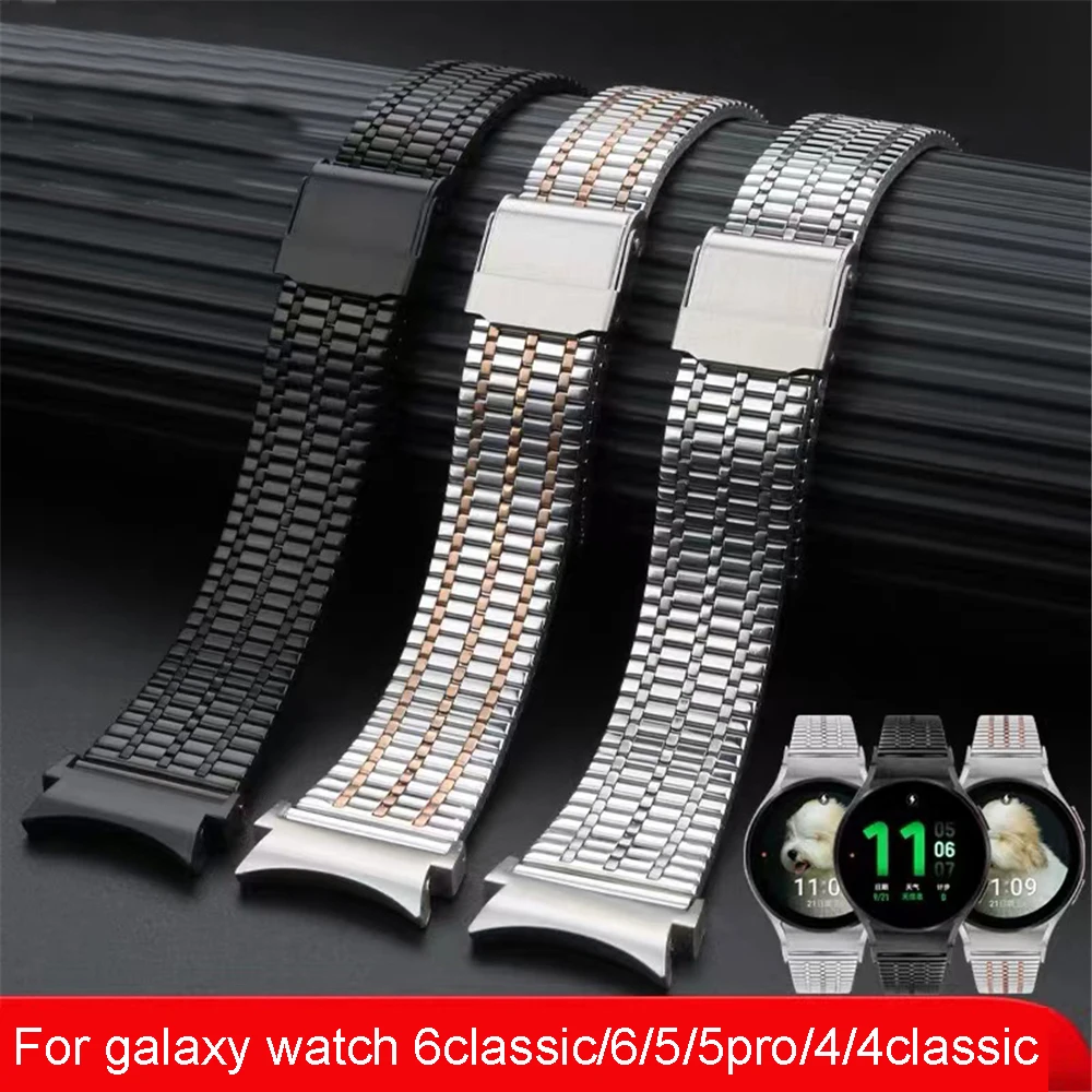 No gaps strap for samsung galaxy watch 6 classic band 47mm 43mm 6 5 4 40mm 44mm 5pro 45mm strap no gaps stainless steel Bracelet