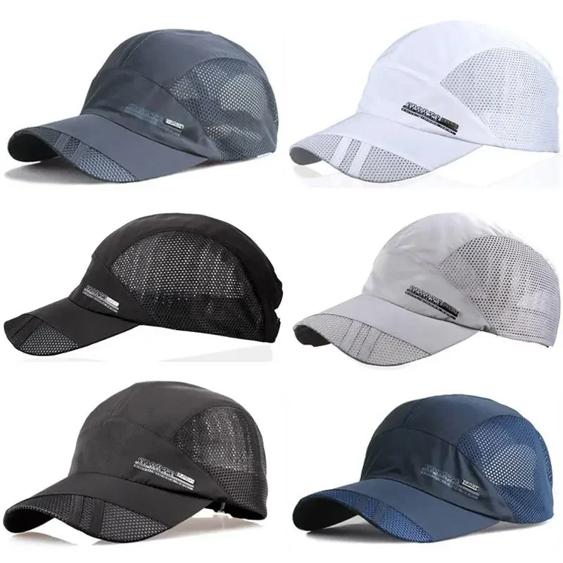Dry Running Baseball Summer Mesh 8 Colors Gorras Cap Cap Visor Mens Hat Sport Cool Fashion 2021 Hot Quick Outdoor Popular New image 2