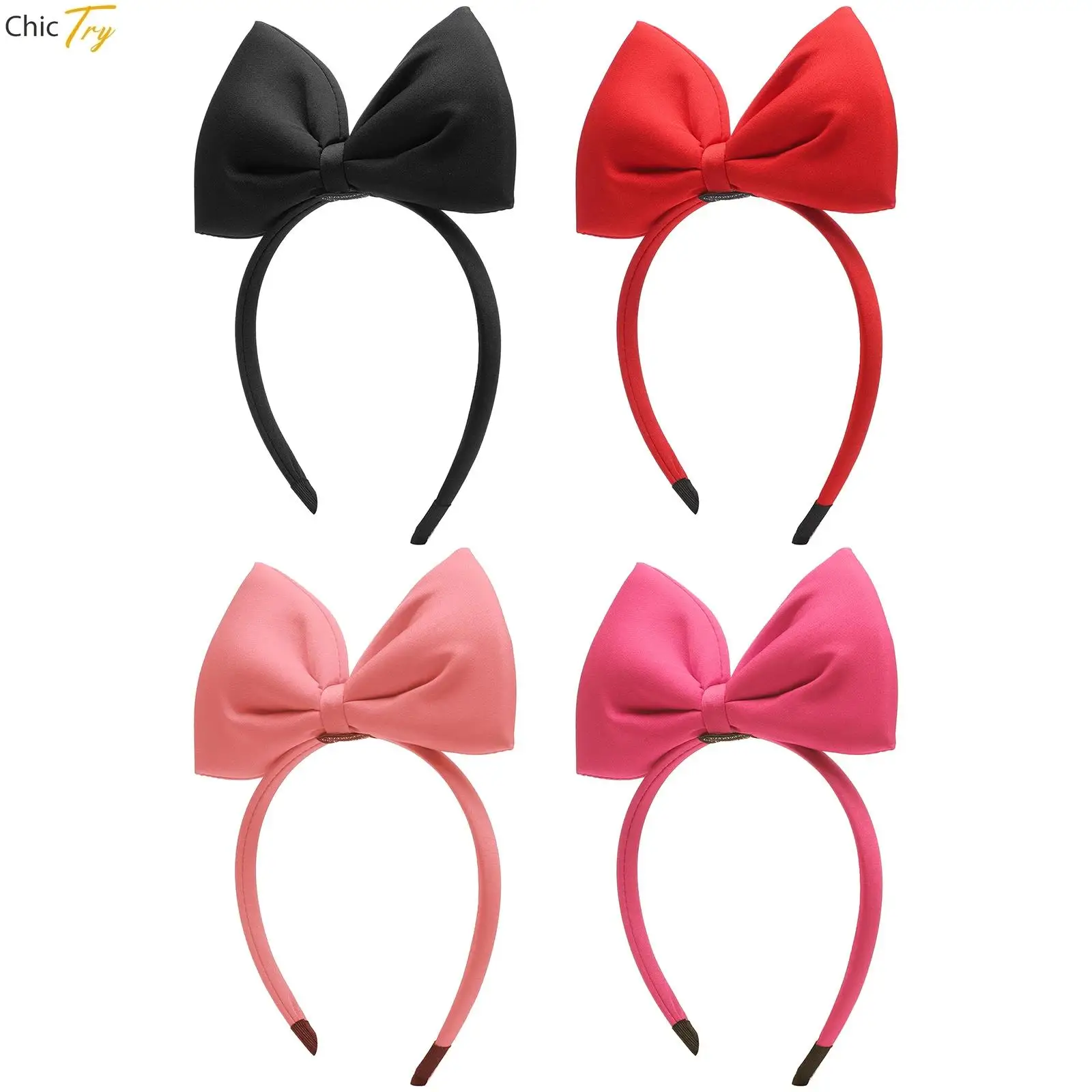 Princess Solid Color Headdress Delicate Sweet Cute Vivid Handmade Bow Headdress Cosplay Party Matte Hair Accessories Hairhood