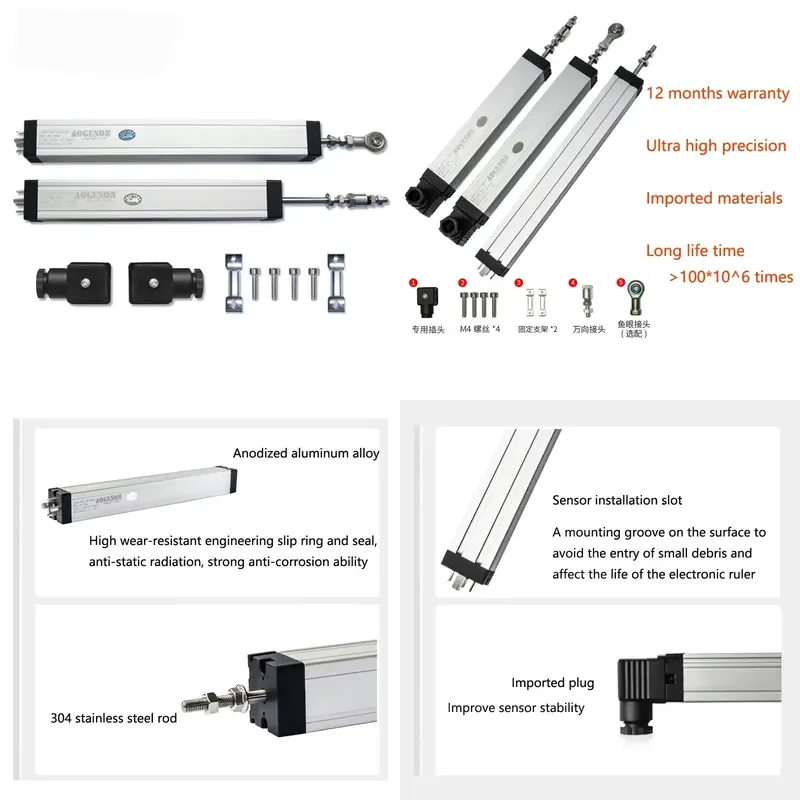 Linear position sensor LWH 50-1250 mm, transducer LWH-100, LWH-200, LWH-300, LWH-400, LWH-500, displacement transducer KTC