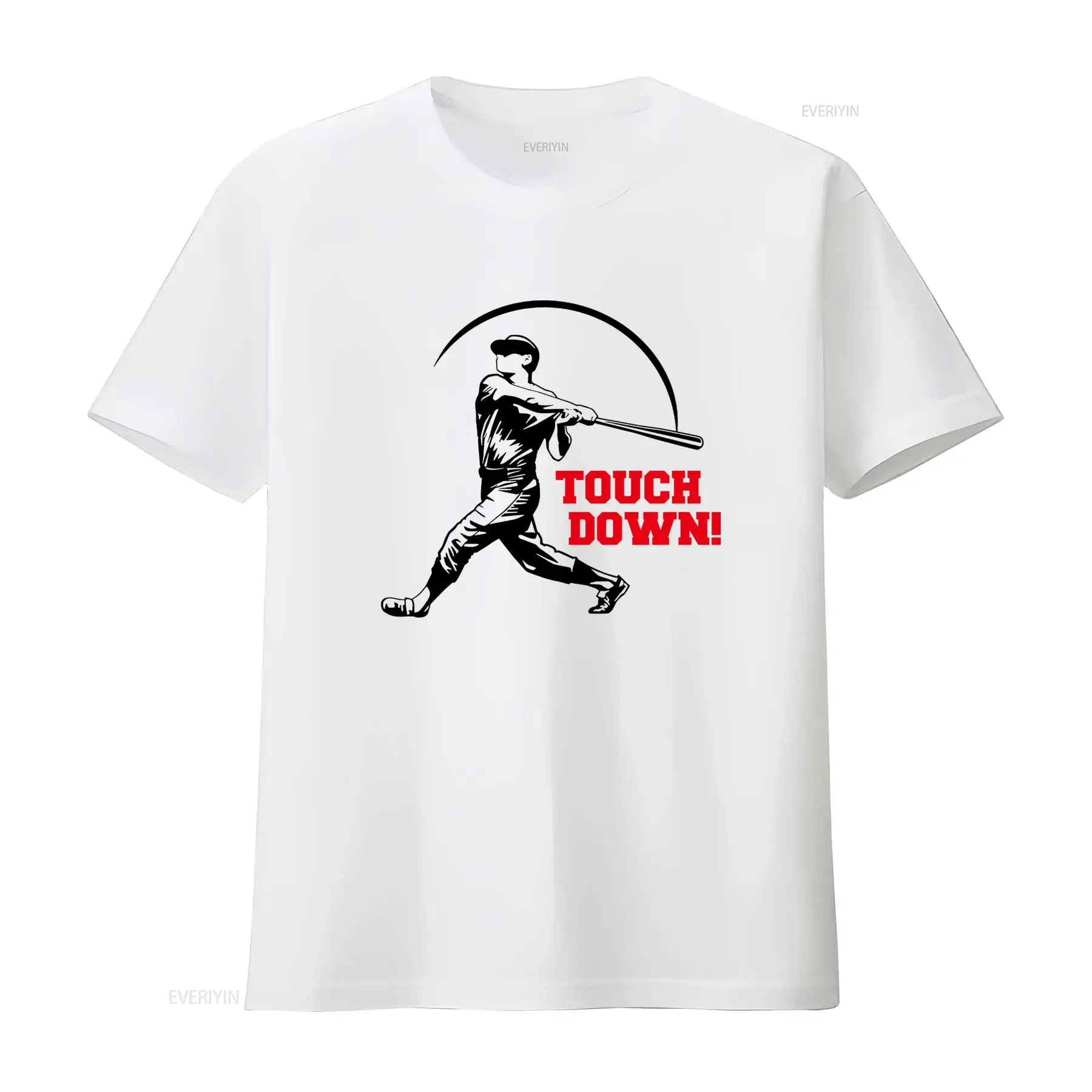 Touch Down T Shirt for Men Funny Baseball Joke Humor Home Run Design vintage Washed fashion Slightly Stretched graphic