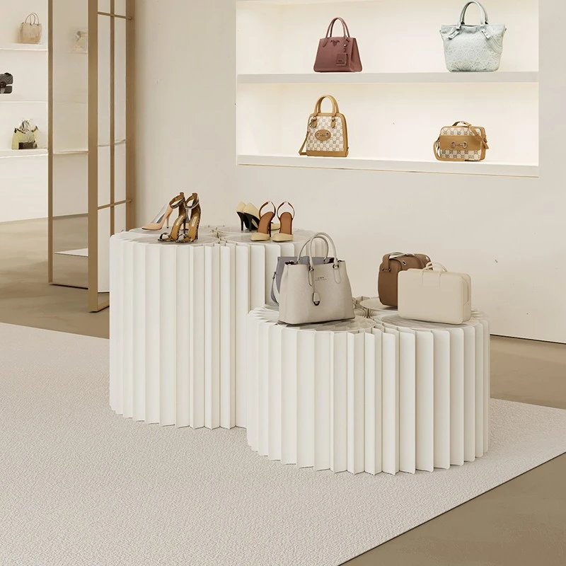 

Cylinder display stand Display stand Window decoration stand Folding display Circular decoration table Island floor-to-ceiling