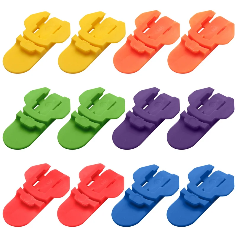 درع مشروبات مشفرة ملونة AA80 وواقي صودا للعائلة، 12 قطعة من فتاحات علامات التبويب البلاستيكية الملونة الممتعة لعلب البيرة أو الصودا