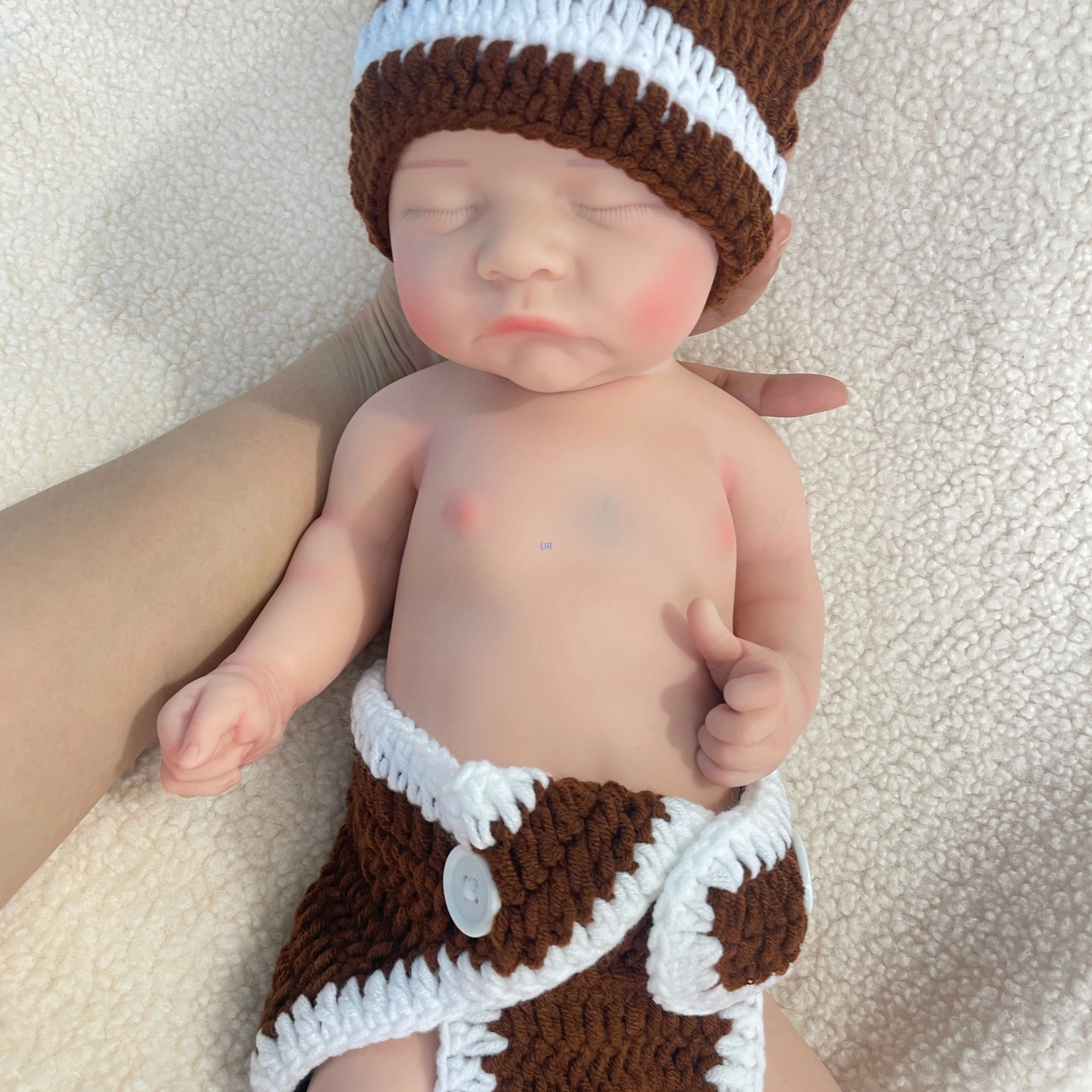17Inch Silicone Reborn Baby Doll Ultra Realistic Hand Painted Skin Texture Boy Doll Perfect For Collectors And Doll Enthusiasts