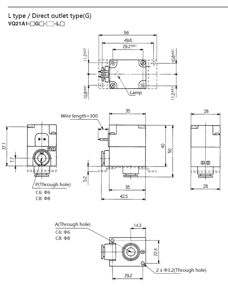 صمام لولبي SMC Type Pneumatic Solenoid Valve Zero-pressure Differential Start Valve VQ21A1-5G-C6/C8-F VQ31A1-5YZ-C10/C12 الهواء المضغوط — تفصيل 4