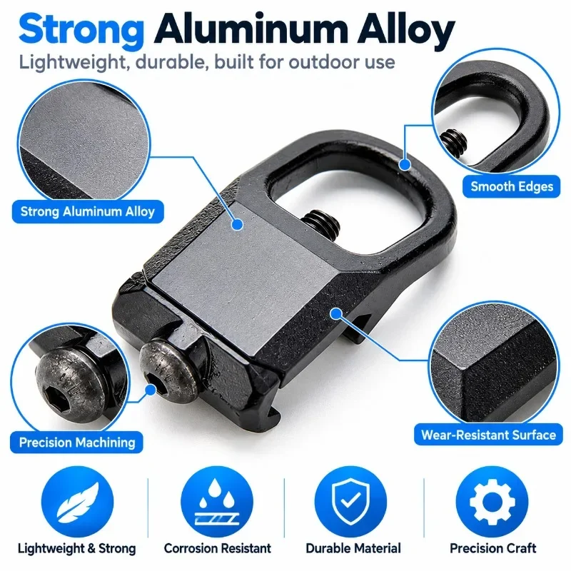 20mm Aluminium Alloy Fastening Ring Buckle Outdoor Webbing Strap Connector for Shoulder Strap