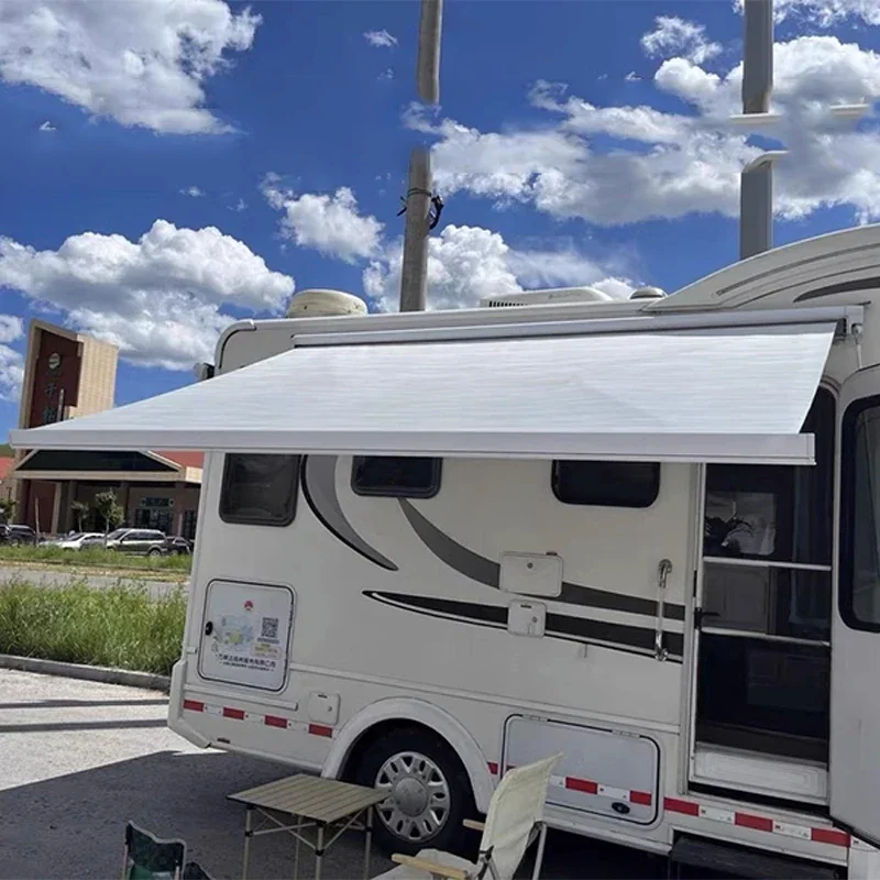 

12V Electric High-end RV Awning Canopy Manual Sunshade Car Side Tent Chase Iveco Special 2*1.5M/2*2.5M Window Sunshades Camping