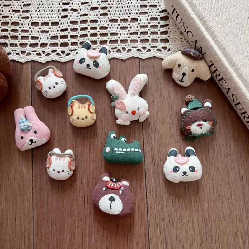 

Forest Cartoon Fabric Doll Hair Clip Cute Small Animal Brooch for Children Clothing Shoes Socks Embellishment Premium Quality