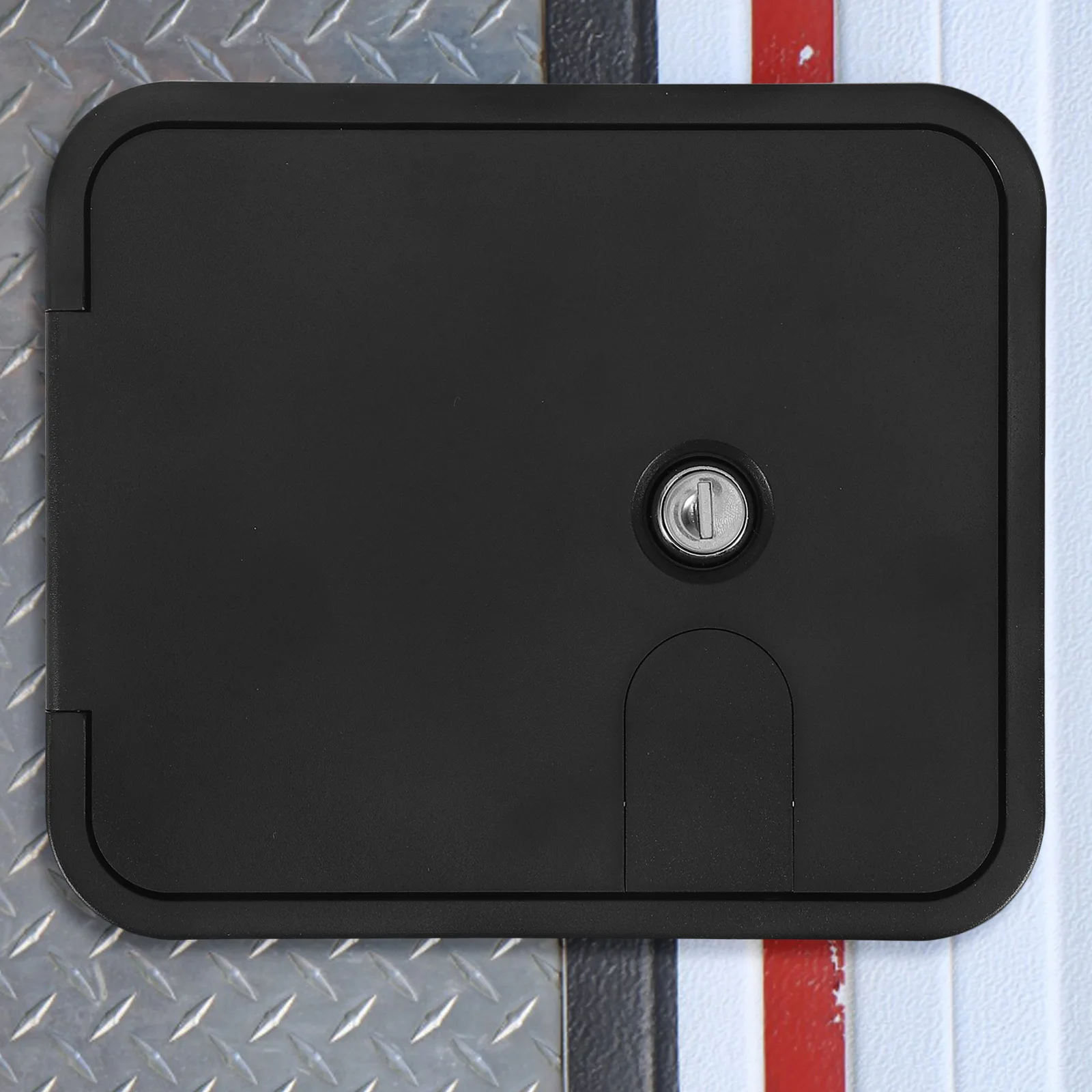 

1 Set Rv Compartment Door Lock Camper Storage Hatch Waterproof Abs Alloy Material Easy Installation Theft Protection Outdoor