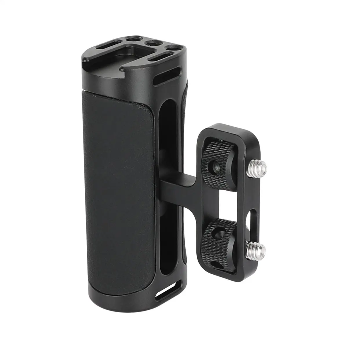 SWXF Universal Side Handle Grip with Dual 1/4 In-20 Screw Mount for Left Right-Hand for Monitoe Camera Cage Handle Grip