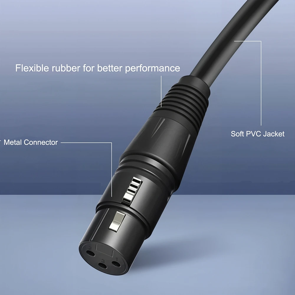 3Pin XLR Male to Female Microphone Extension Audio Cable 0.25/1/3/5/10/15/20 Meters for Mixer Amplifiers Sound Cannon Balanced
