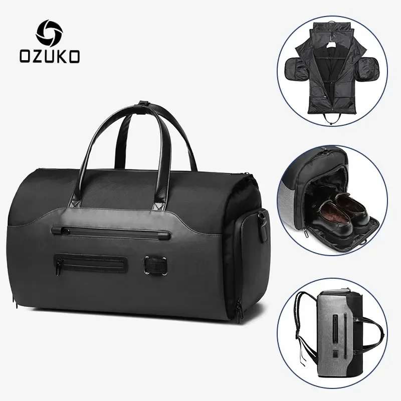 Multifunctional Gym Bag Set for Men, Storage Travel Bag, Large Capacity Luggage Bag, Waterproof Duffel Bag, Shoe Pocket