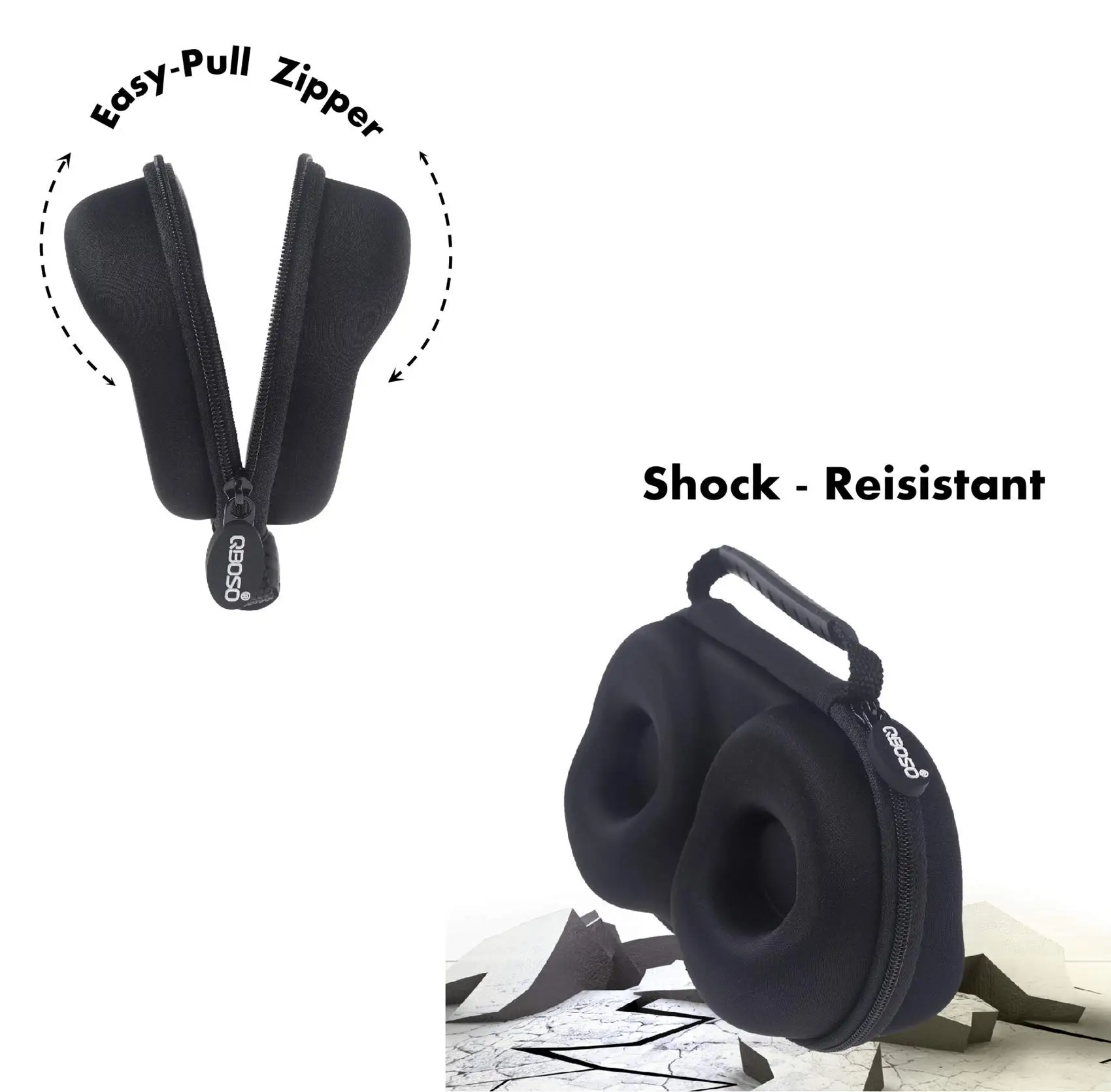 Pudełko podróżne na zegarki, etui do przechowywania na 6 zegarków |   Wytrzymały, przenośny futerał ochronny zapinany na zamek, pasujący do wszystkich zegarków na rękę i smartwatchów.